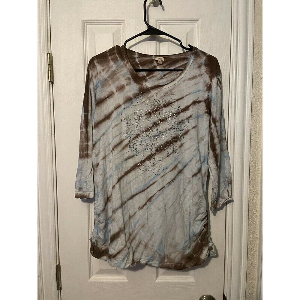 REBA SAND AND SKY TIE DYE SPARKLE STUDDED